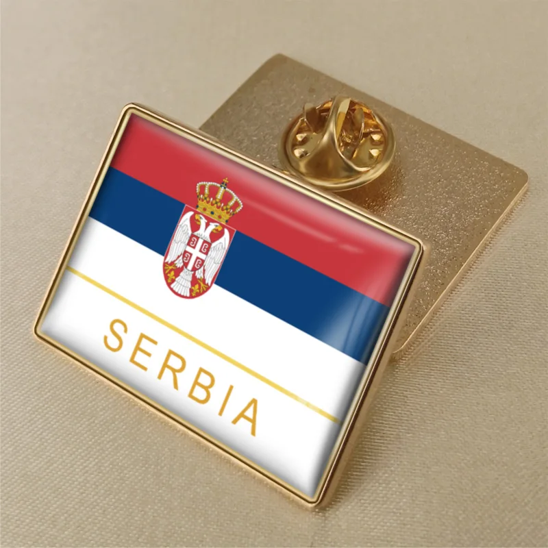 Нагрудные булавки с одним флагом