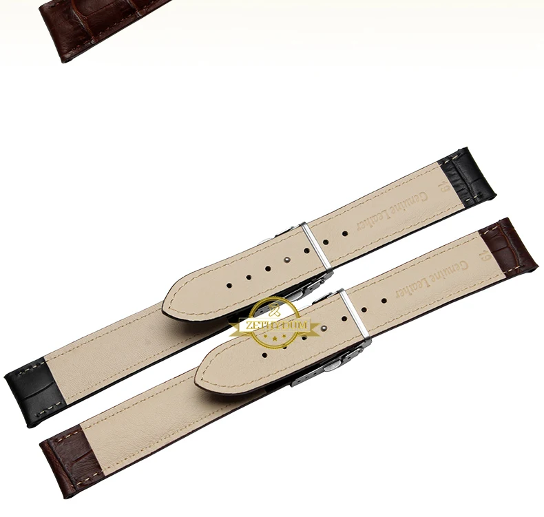 Модные часы из натуральной кожи ремешок для часов двойная страховая застежка 18 19