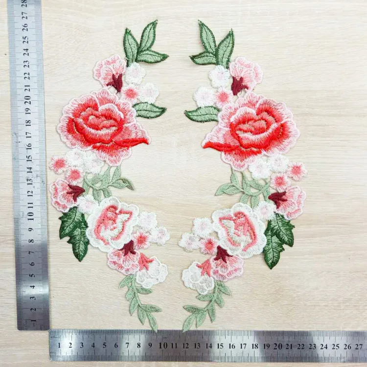 1 шт. DIY аксессуары для одежды вышитое кружевное Цветочное платье с аппликацией