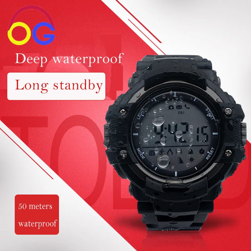 OGV фитнес для мужчин Смарт часы Спорт на открытом воздухе мониторы температура