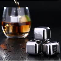 1pc stainless steel ice cubes bar non toxic healthy cooler wine drinks beverage whiskey beer water cool glacier rock isotherme