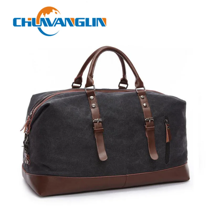 Chuwanglin холщовые кожаные мужские дорожные сумки для переноски багажа мужчин