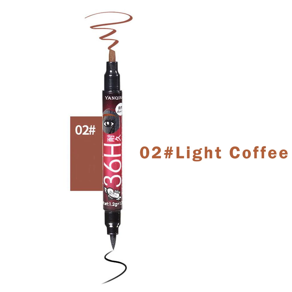 Light Coffee 1 шт. профессиональный подводка для глаз карандаш черный/коричневый/фиолетовый/синий водостойкий стойкий жидкий карандаш для глаз Карандаш Подводка для глаз инструменты для макияжа - Цвет: Light Coffee