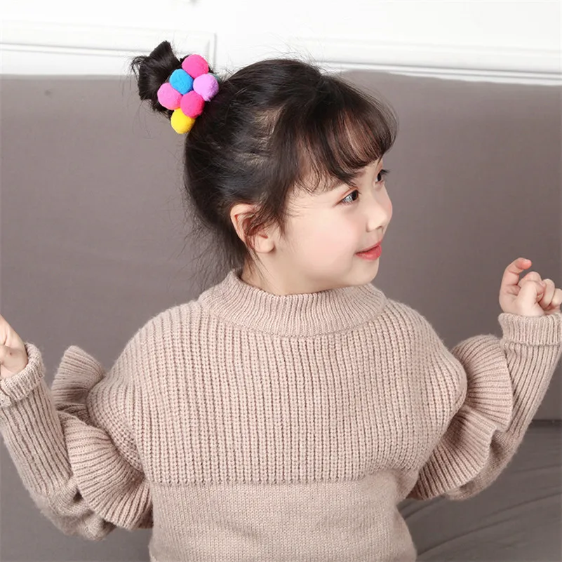 Милые разноцветные резинки для волос в Корейском стиле Детские эластичные