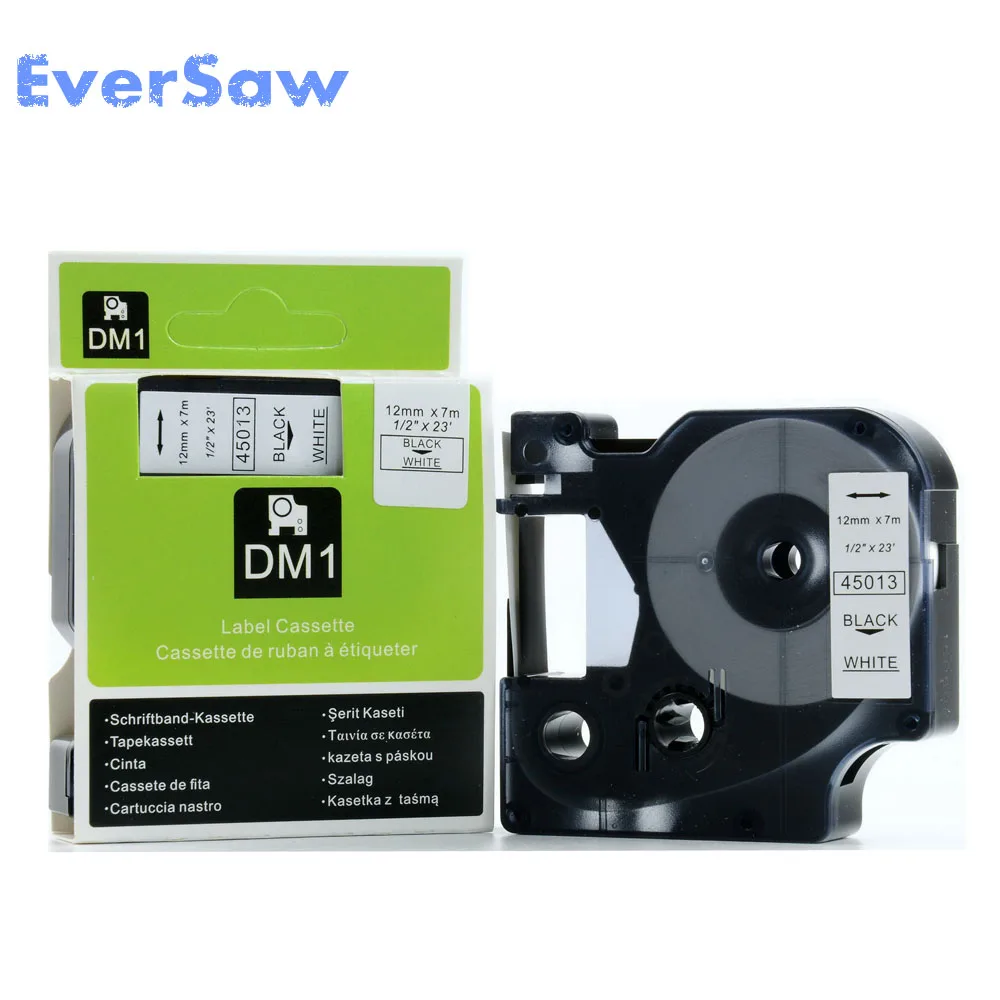5PK производитель Этикеток Dymo запечатанная лента для маркировки 45013 черный на