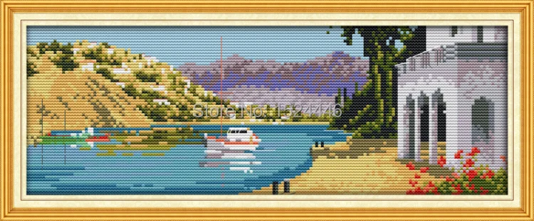 Немецкий Лебедь камень пейзаж с замком diy живопись Счетный принт на холсте DMC 14CT 11CT вышивка крестиком наборы для вышивания