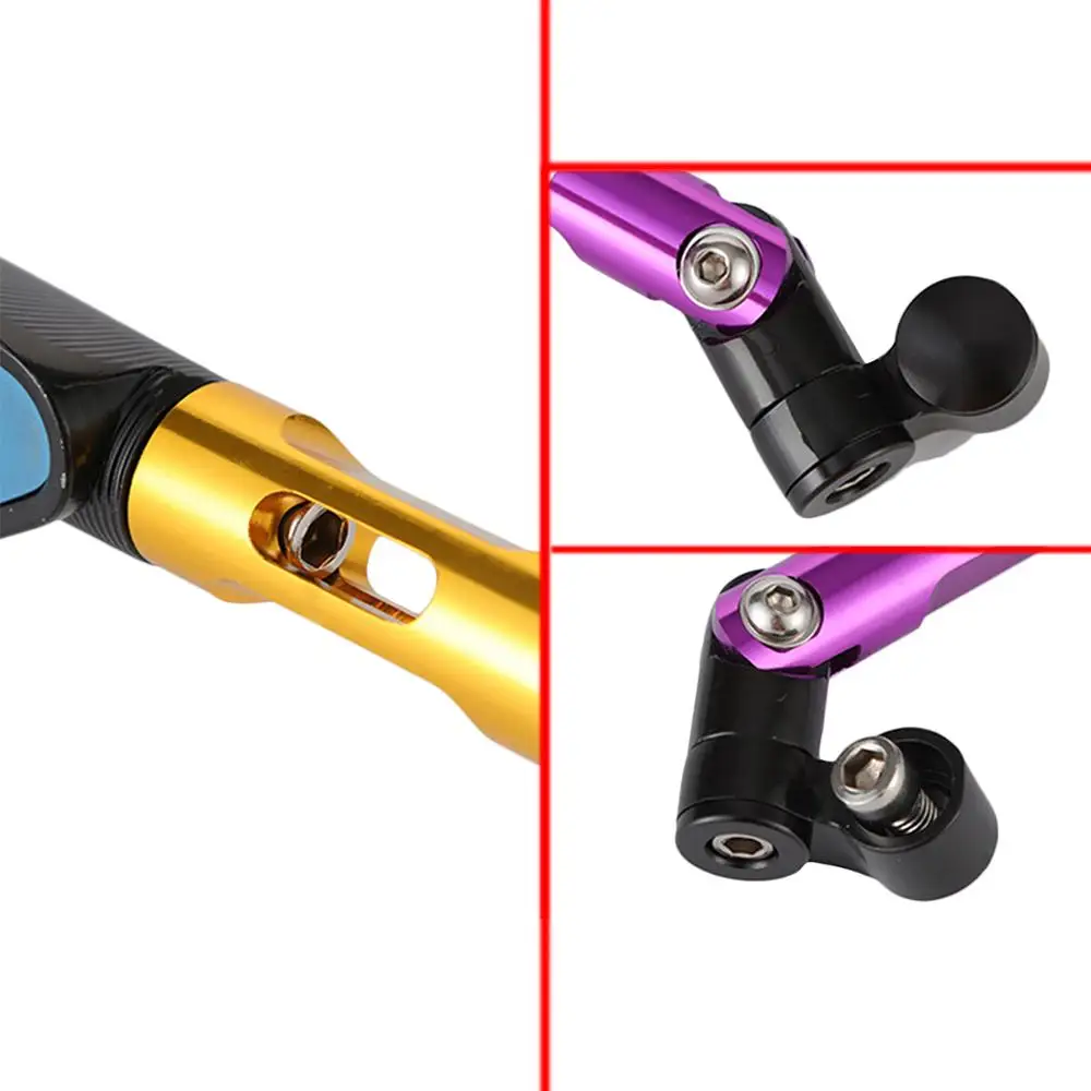 CNC Алюминиевые мотоциклетные зеркала заднего вида синее стекло боковое зеркало