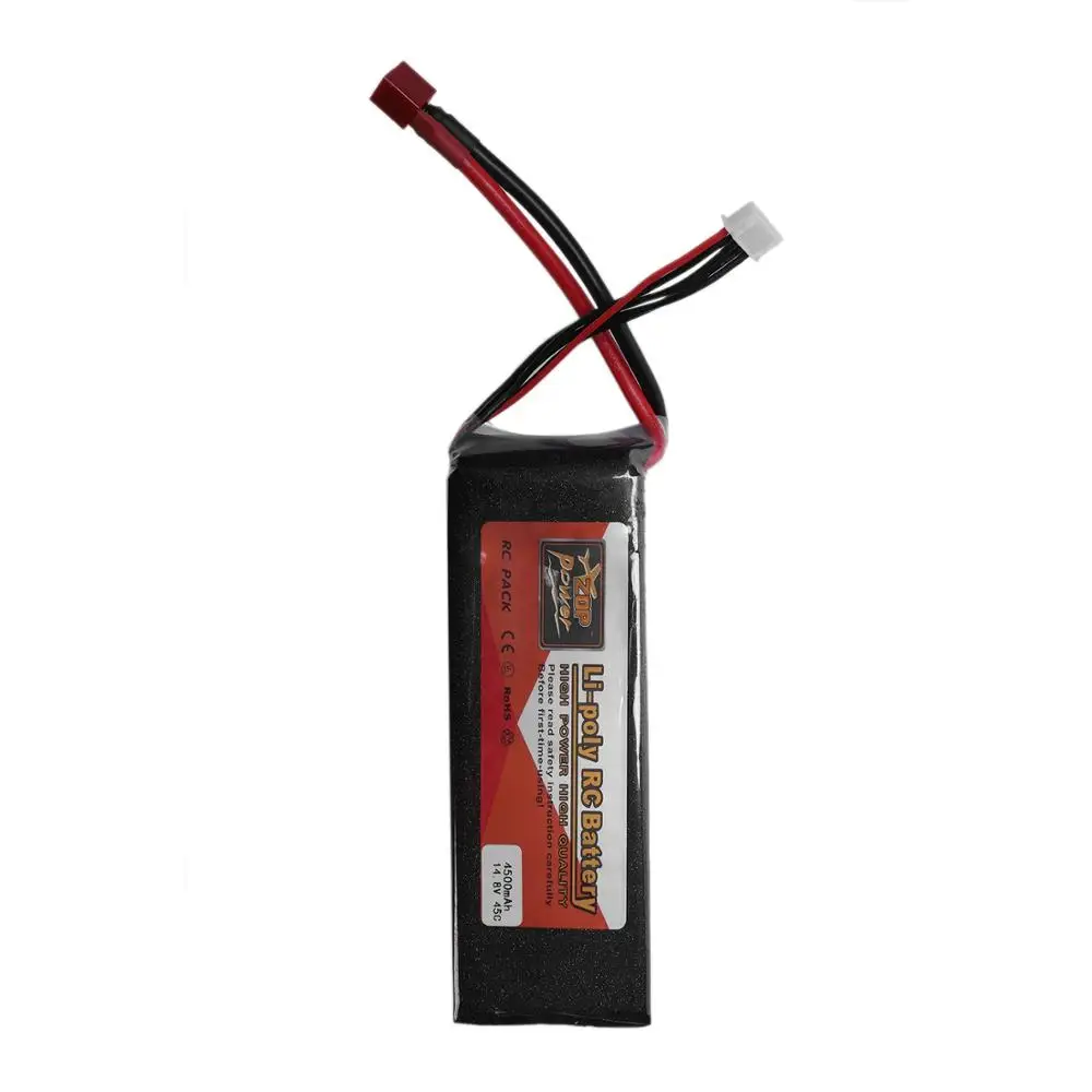 ZOP POWER 14 8 V 4500mah 45C 4S 1P Литий-полимерный аккумулятор T Plug Перезаряжаемый для