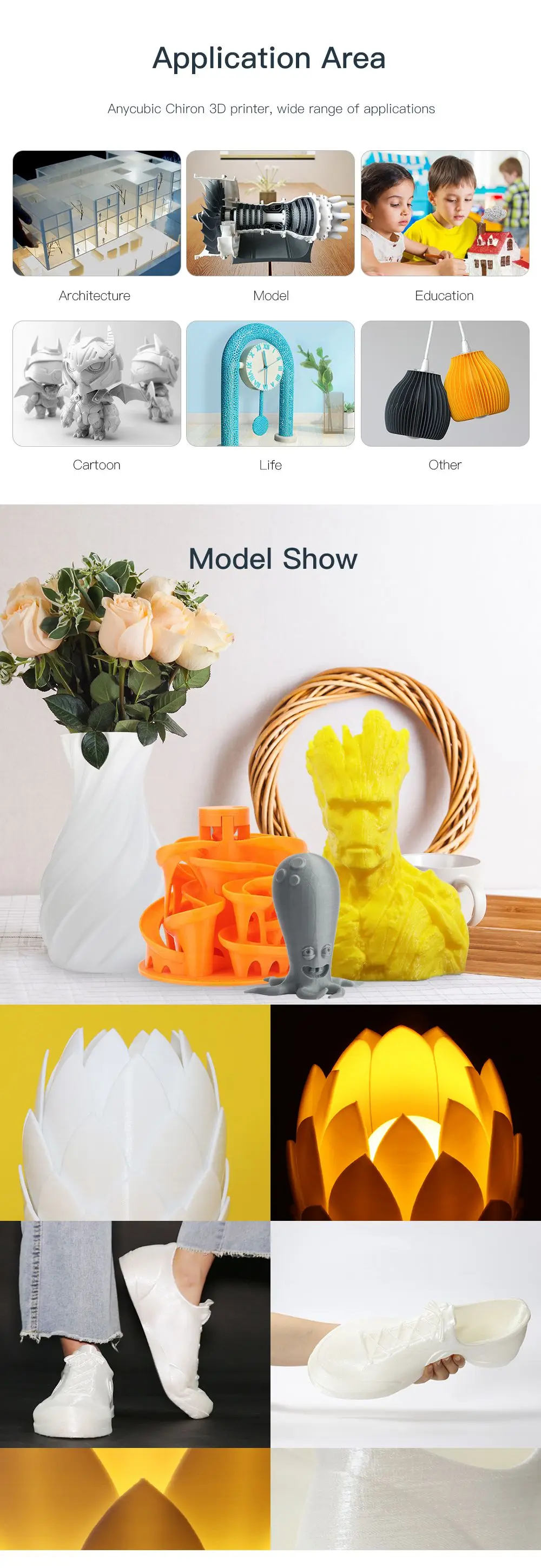 ANYCUBIC Chiron 3d принтер большого размера плюс 400x400x450 мм экструдер двойной Z Axisolor PLA нитей комплект Impressora 3d Drucker