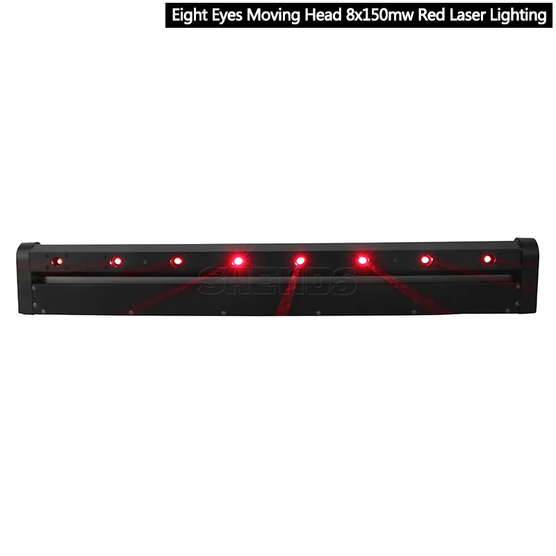 Красный лазер DMX512 с движущимися глазами 8x300 МВт освещение со сценическим