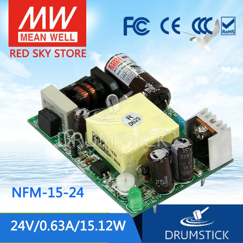 MEAN WELL NFM 15 24 24В 0.63A meanwell 12 Вт импульсный источник питания|switch power|switching power supply24v supply |
