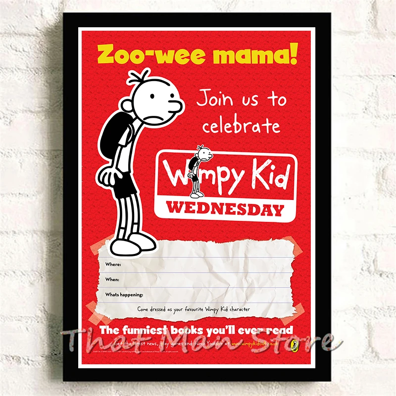 Дневник Wimpy, Детские плакаты, белые картонные принты, наклейки на стену, украшение дома, современный стиль, домашний художественный бренд - Цвет: Темно-серый