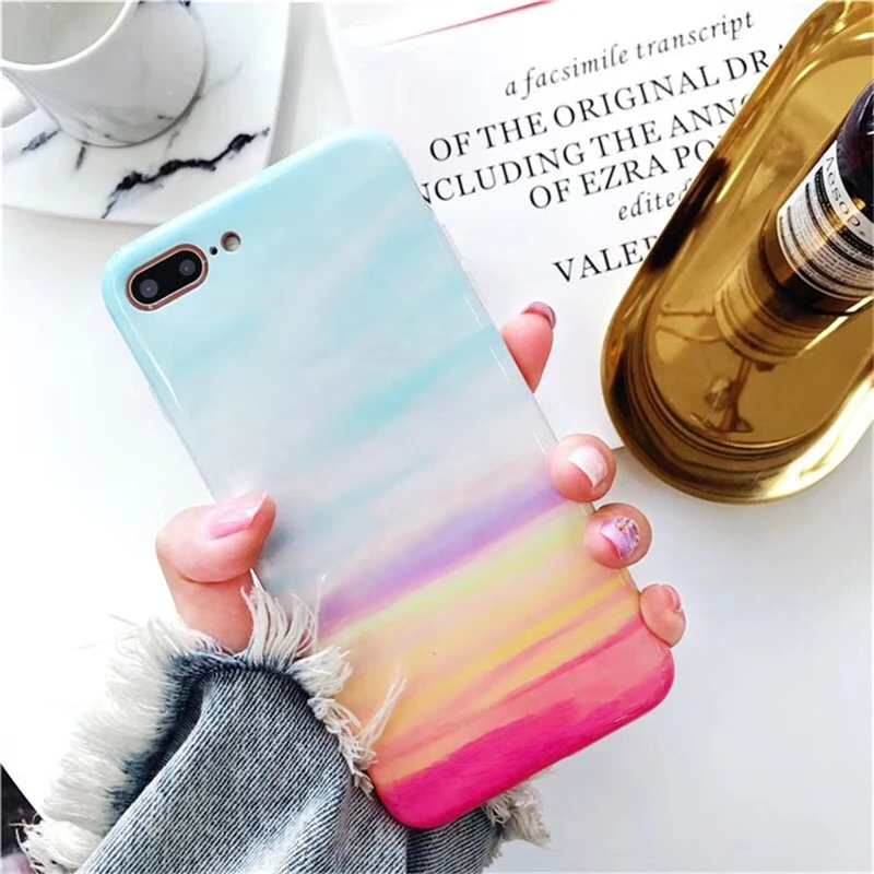 8799 Чехол для телефона Moskado для iPhone 6 6s 7 8 Plus Роскошный Глянцевый гранитный камень мраморная текстура чехол для iPhone 11 Pro X XS Max XR оболочка - Цвет: 8799