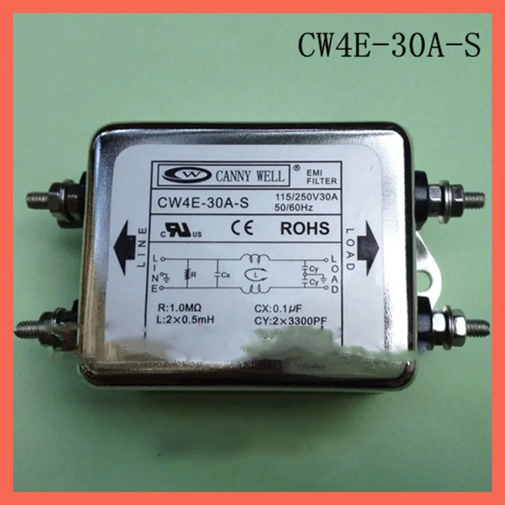 CANNY WELL, электронные компоненты EMI фильтр источник питания фильтр, Ac 110-250V 30A EMI фильтр питания CW4E-30A-S