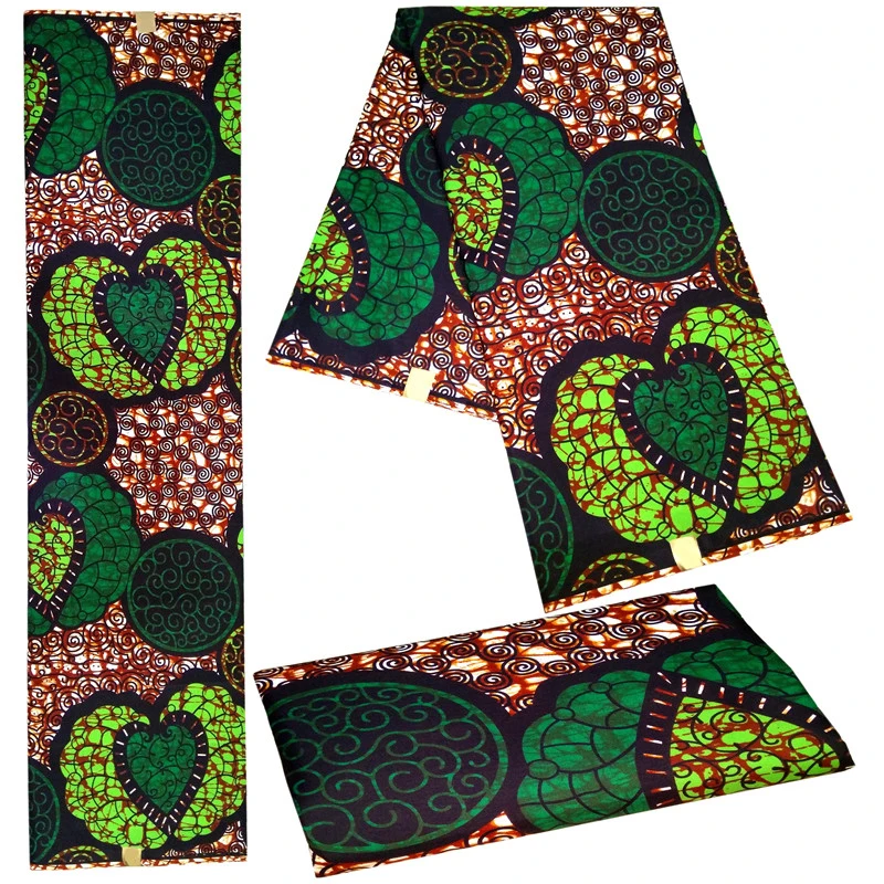 

Polyester material African wax fabric fashionable printed wax fabric for dress sewing 12 yards per lot LBD-217