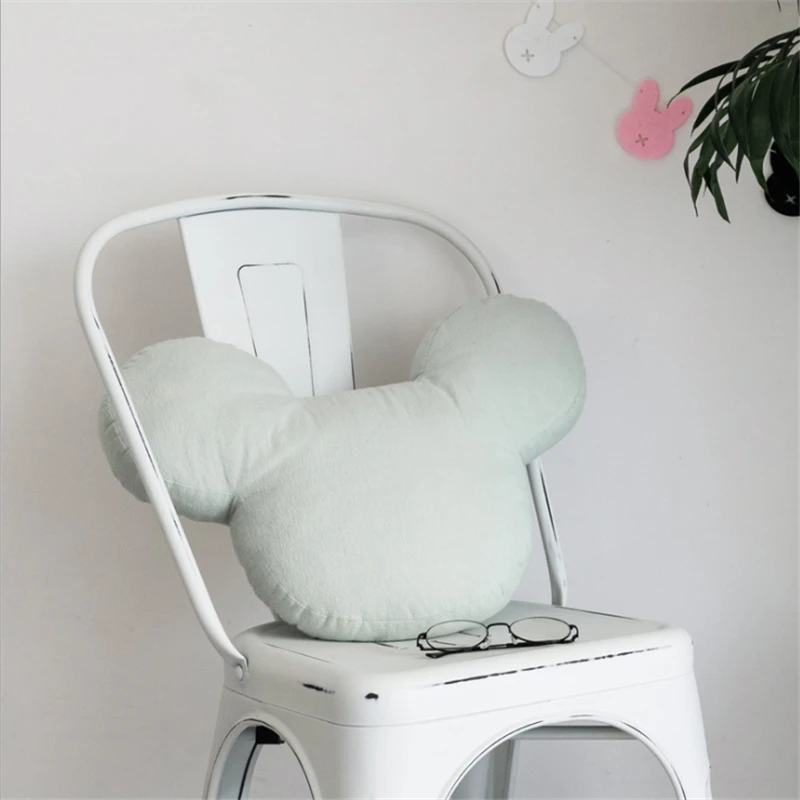 Green Mickey 3D подушка в форме сердца, звезды, банта, для дома, гостиной, дивана, хлопок, подушка для спальни, детская игрушка, украшение комнаты, подушка - Цвет: Green Mickey