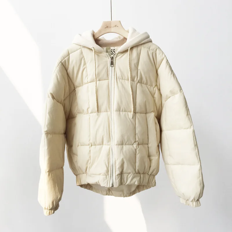2018 winter clothing new students hooded loose casual bat sleeve cotton-padded jacket warm woman | Женская одежда