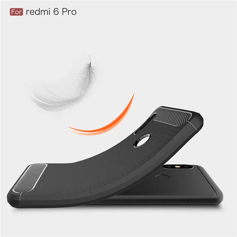 Противоударный чехол для телефона Xiaomi Redmi 6 6A Pro чехлы телефонов из углеродного