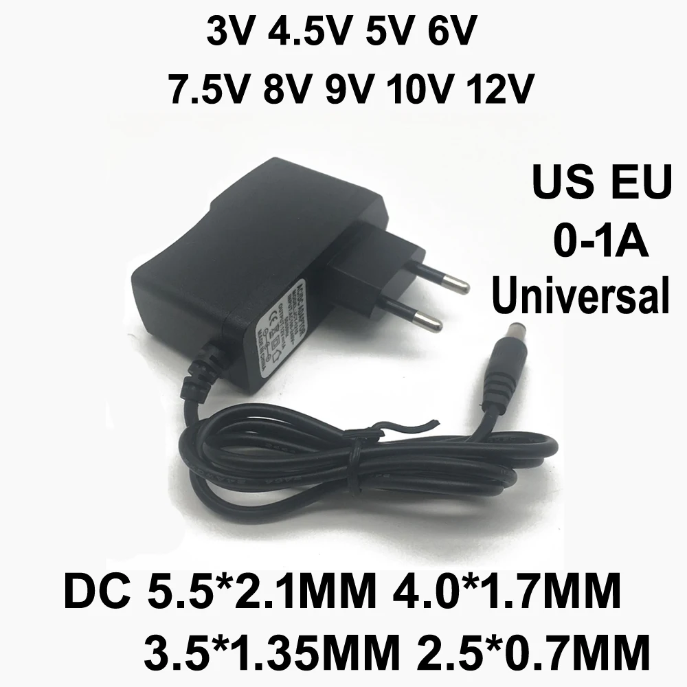AC 110-240V DC 3V 4.5V 5V 6V 7.5V 8V 9V 10V 12V for 1A LED light strip Universal power adapter Converter switch supply | Лампы и