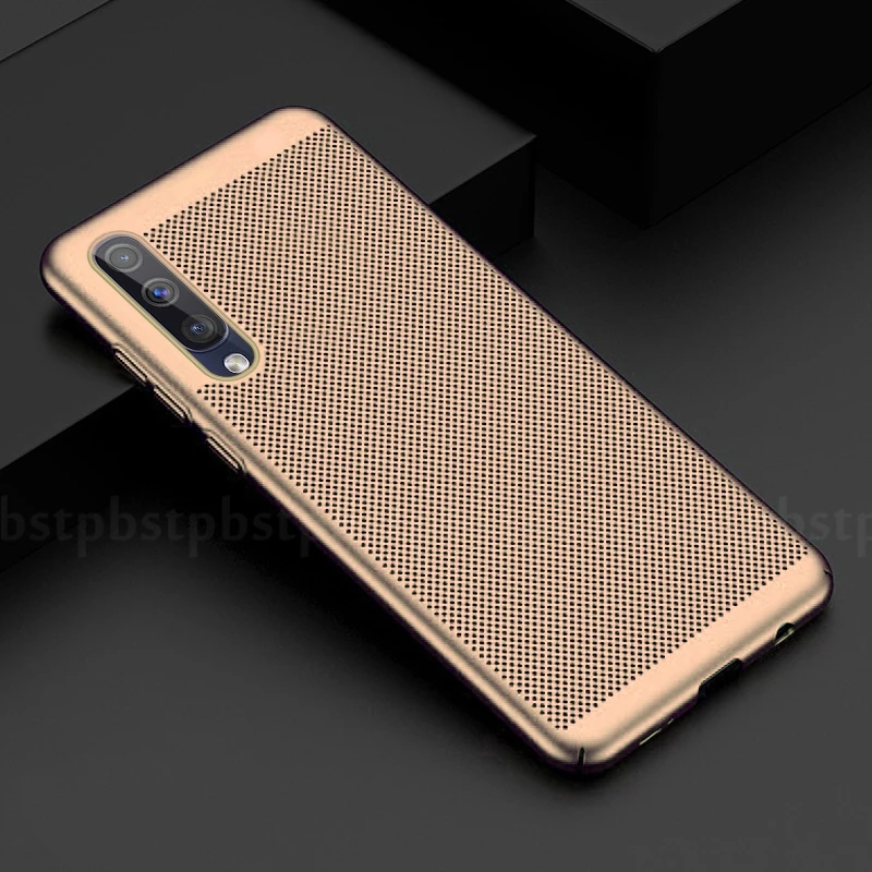 Gold Отвод тепла телефонные чехлы для samsung Galaxy A70 A50 A40 A30 A20 A10 Жесткие ПК-Чехлы для samsung A70 A50 A40 A30 A20 A10 крышка - Цвет: Gold
