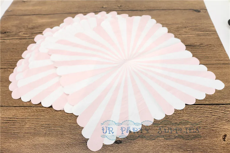 60 шт. мятный в полоску салфетки с зубчатым краем ужин десерт Бумага мяты декора