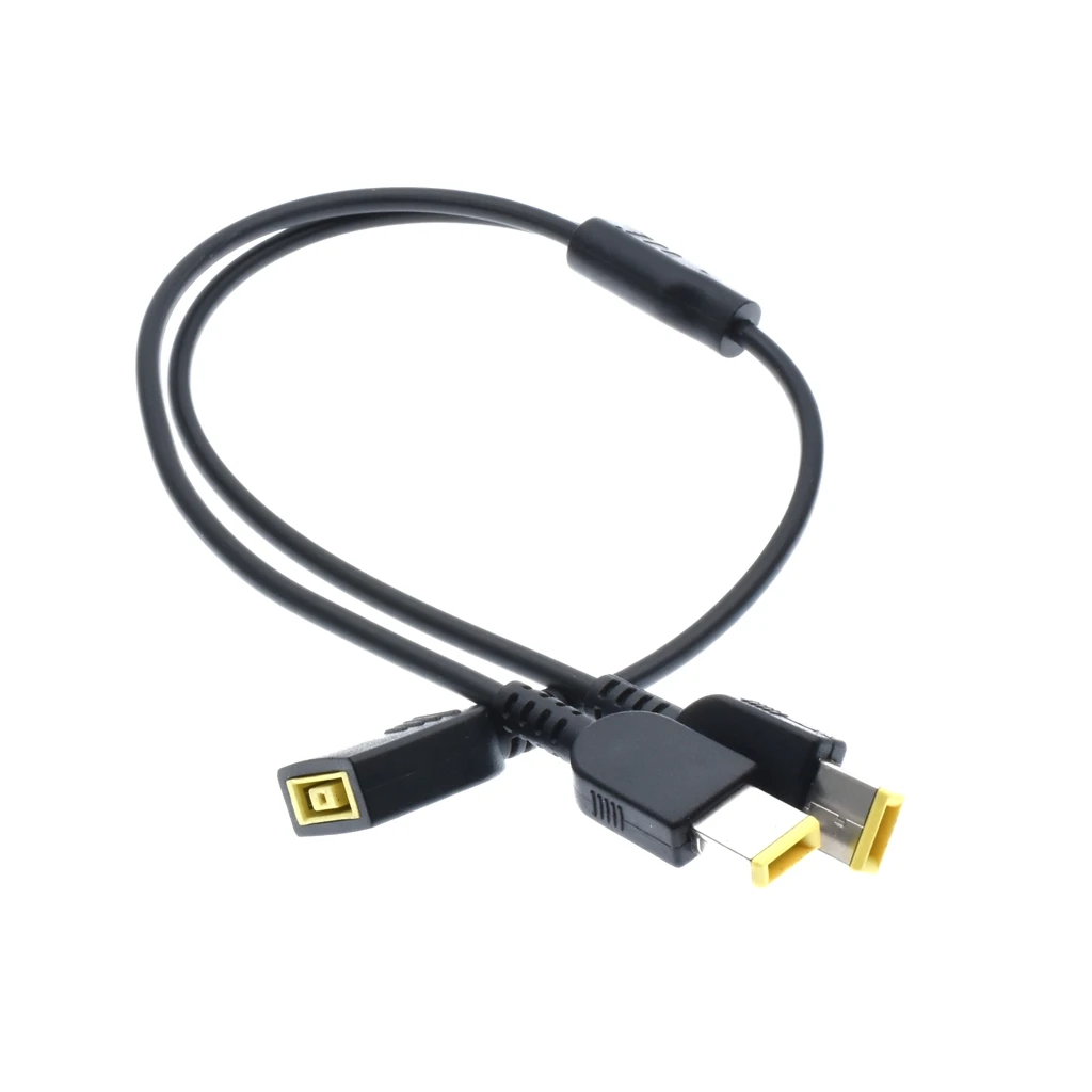 Квадратный штекер постоянного тока на 2 двойных USB разъема Y образный