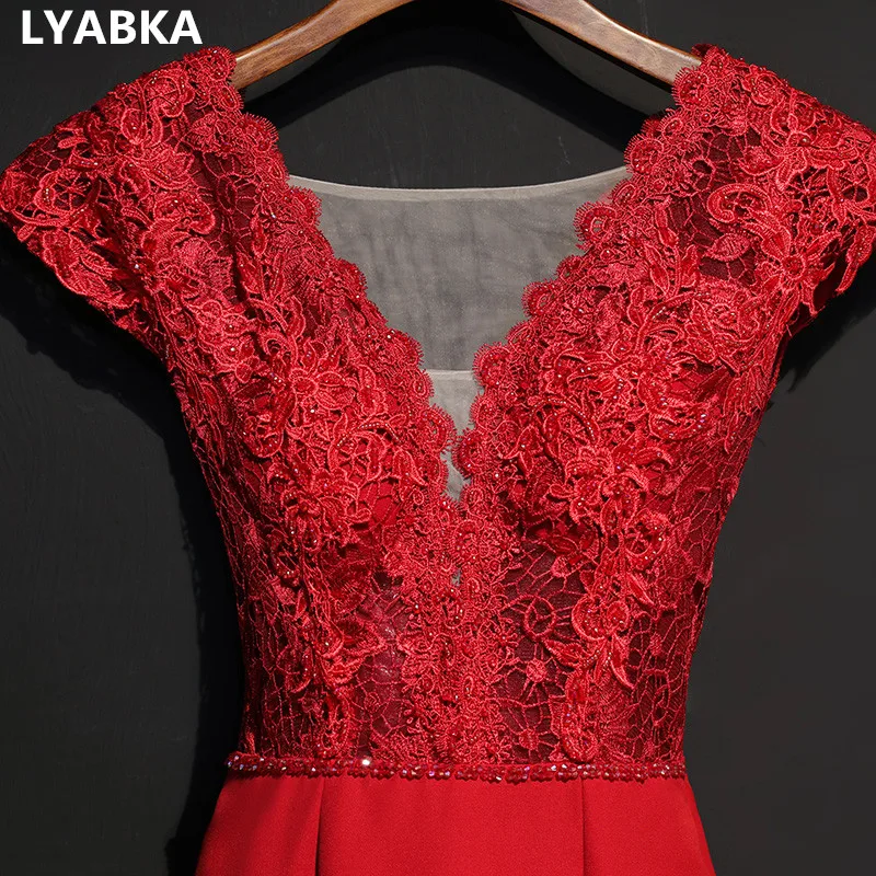 Вечернее платье Robe De Soiree, красное атласное с аппликацией, вечернее платье русалки, длинное, настоящая фотография,, дизайнерское, vestido de festa