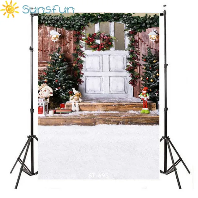 Sunsfun 5x7 футов Рождественский Виниловый фон для фотосъемки с компьютерной печатью Рождественская елка и Подарочная коробка для фотостудии