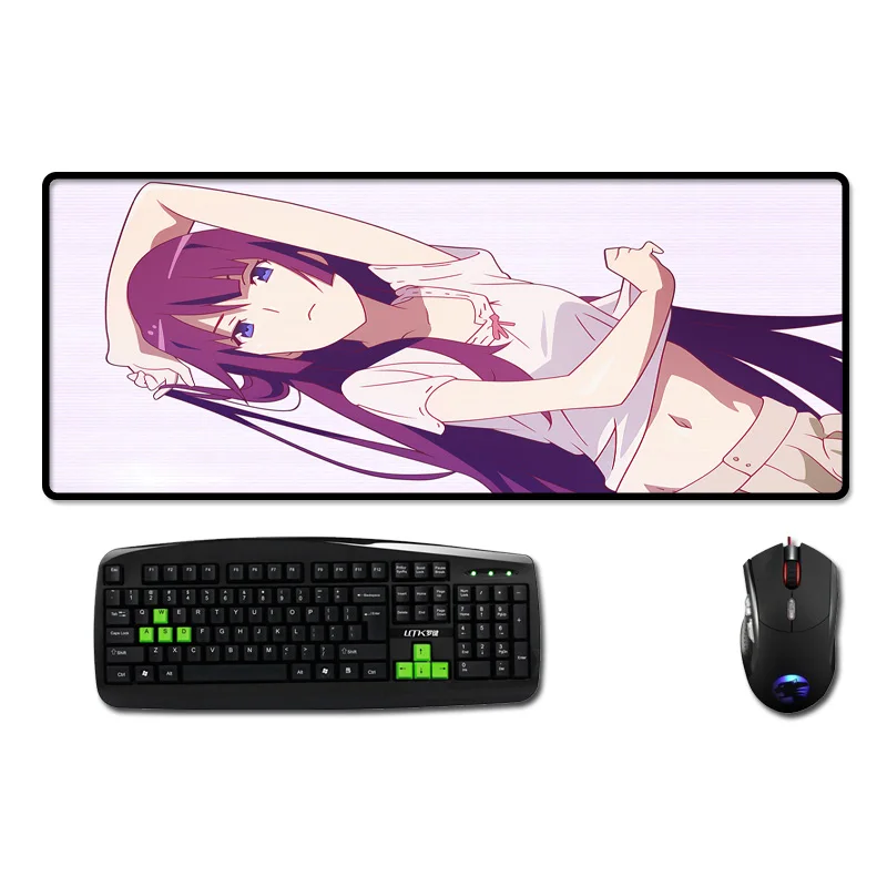 Коврик для мыши Mairuige красивых девушек Аниме senjougaхара Hitagi Bakemonogatari игровой коврик