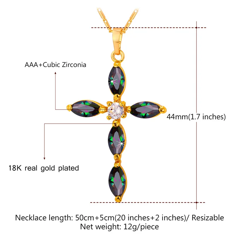 Роскошное ожерелье с кристаллами из кубического циркония христианские