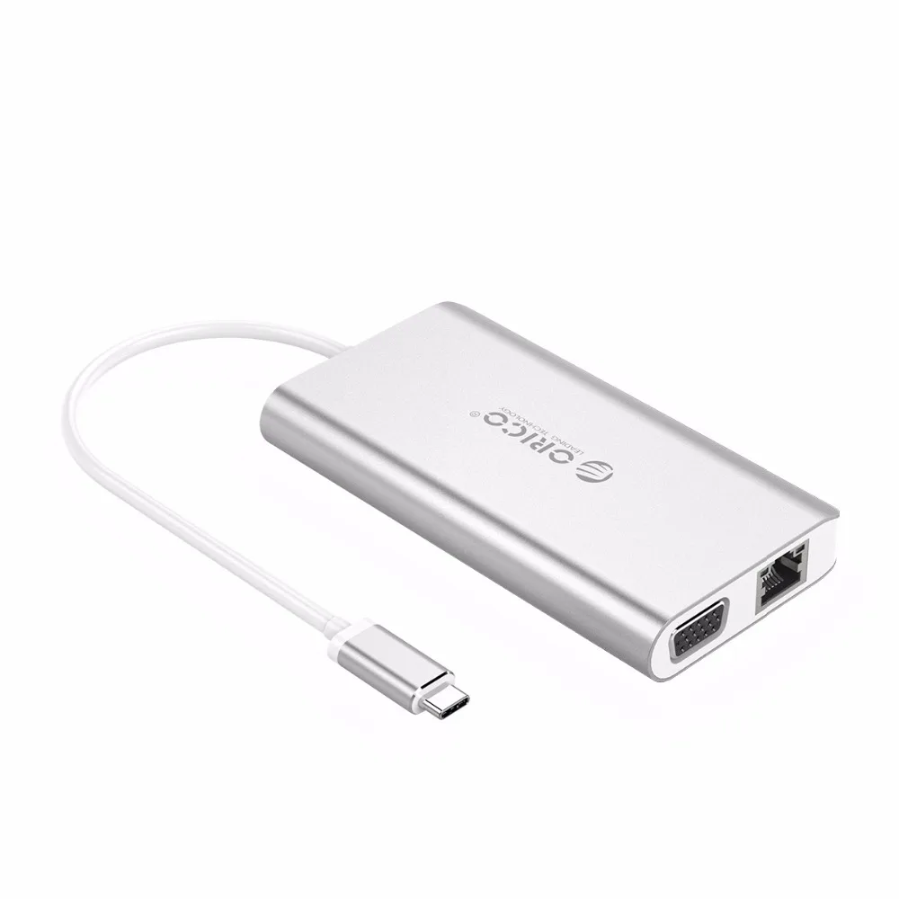 ORICO 8 в 1 usb-хаб USB-C HDMI RJ45 концентратор для MacBook samsung Galaxy S9 Note 9 huawei P20 Pro type C USB 3,0 концентратор