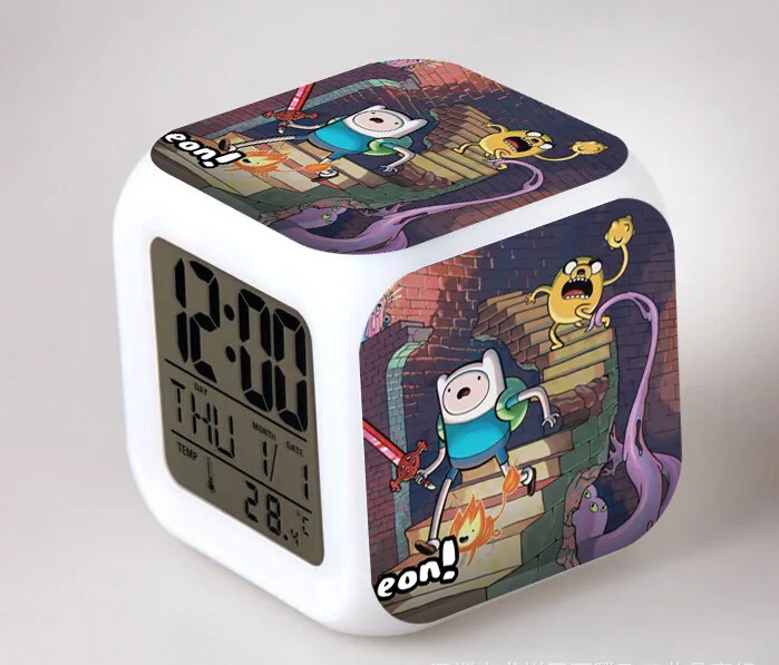 23 Горячая мультфильм reloj Цифровой де led Цвет ido 7 цветов флэш меняющие игрушки Детский будильник спальня ночные световые часы - Цвет: 23