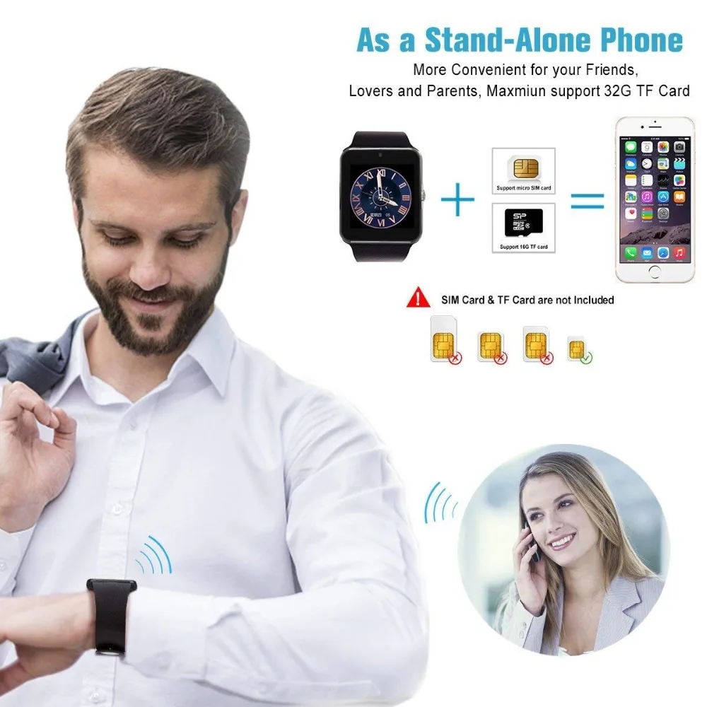 2018 Best Bluetooth Android Smart Watch Touch Screen Sleep Monitor Mobile Phone Smartwat for Kids Children Men Women Smat | Электроника