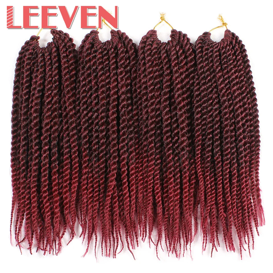 Leeven, 12 дюймов, 22 корня, Сенегальские, крученые, вязанные волосы, короткие косички, 1 шт., синтетические косички, наращивание волос, высокотемпературное волокно