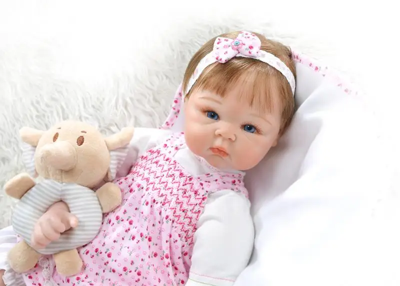 22 дюйма 55 см Кукла реборн младенец силиконовая кукла Детские куклы Bebe Reborn Corpo de