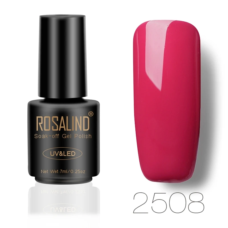 2508 Гель ROSALIND 1S 7 мл, Гель-лак для ногтей телесного цвета, серия для дизайна ногтей, маникюра, замачиваемый, УФ светодиодный, стойкий Гель-лак - Цвет: 2508