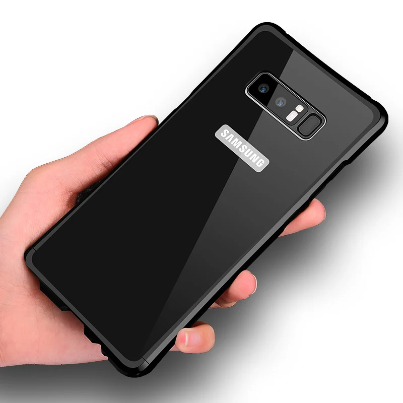 Роскошный чехол для Samsung Galaxy Note 8 Note8 2 в 1 тонкая металлическая рамка + акриловая