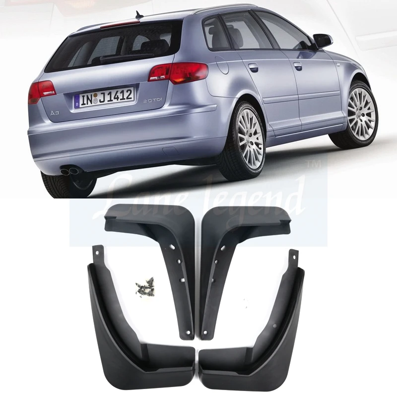 FRONT REAR MUD FLAPS FIT FOR AUDI A3 2004-2012 SPORTBACK HATCHBACK SPLASH GUARDS 2011 2010 2009 2008 2007 2006 2005 ACCESSORIES