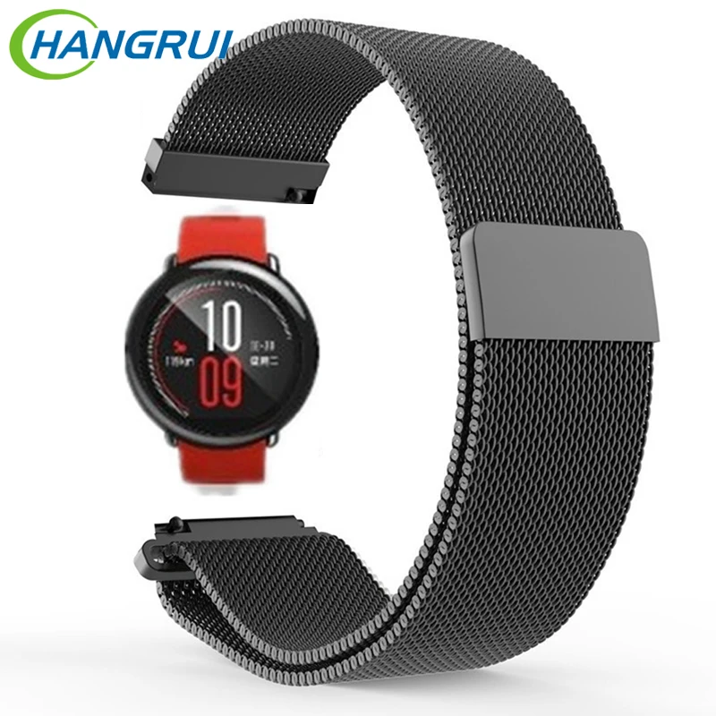 Ремешок из нержавеющей стали для Xiaomi Huami Amazfit Pace Stratos 2/2S смарт-часы 22 мм ремешок для huawei Watch GT активные браслеты
