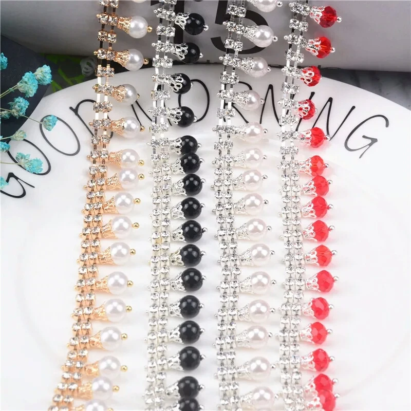 Высококачественные модные свадебные жемчужные кисточки 1 ярд отделка