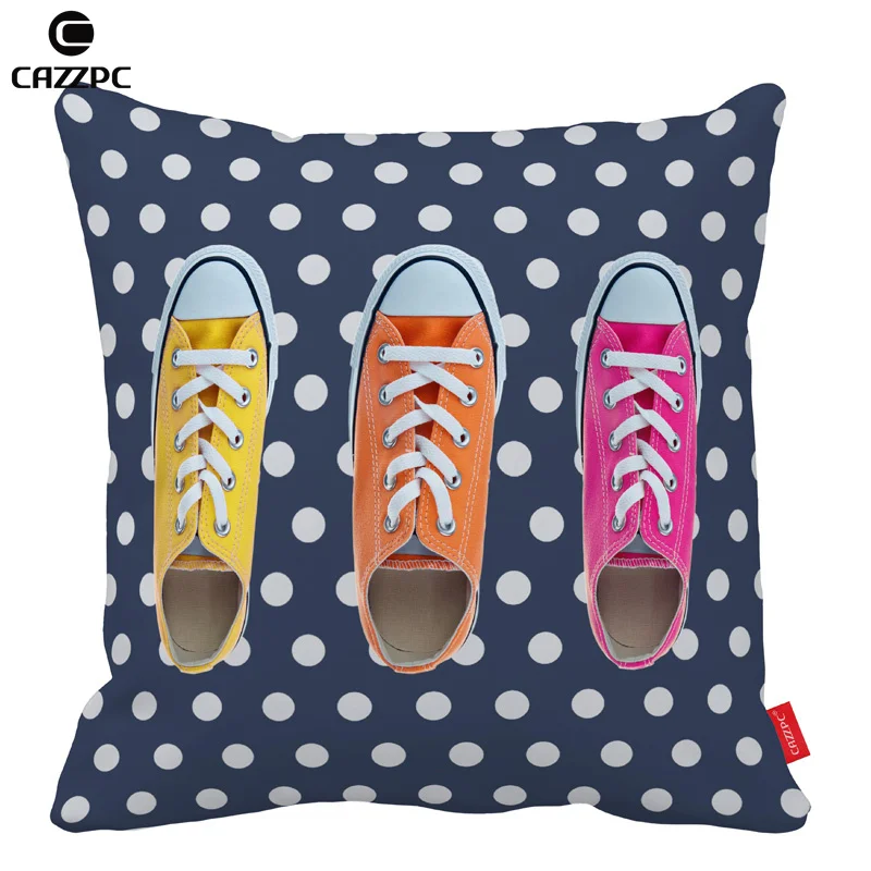 Темно-синий Dot Ретро разноцветная обувь с принтом машины декоративные Пледы