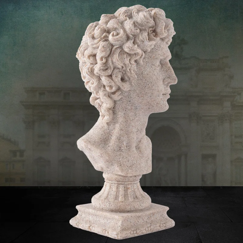 Современная Абстрактная статуя BUF с изображением головы Давида из смолы