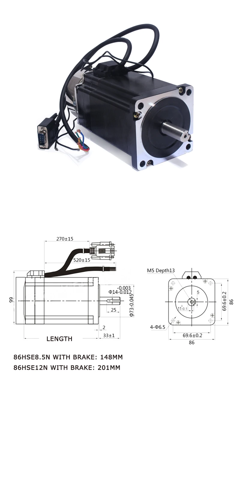 Мотор Nema 34 86 высокоскоростной замкнутому циклу 12Nm шаговый двигатель+ HB860MB цифровой Дисплей сервопривод 12NM 86 Гибридный замкнутый контур 2-фазный