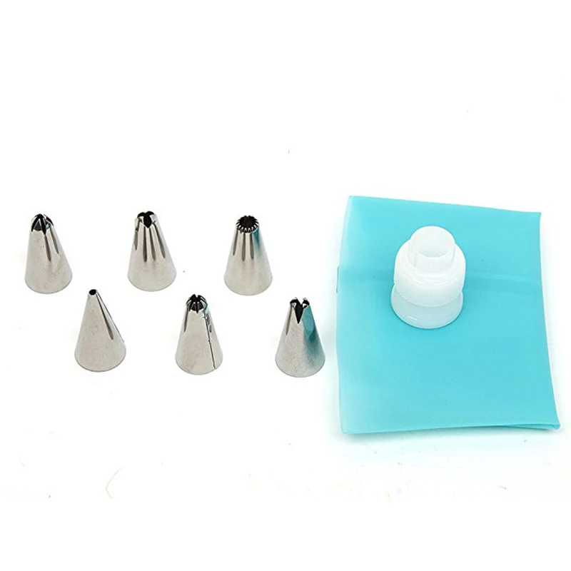 8 шт./компл. силиконовая насадка для айсинга заварной крем синяя сумка + 6