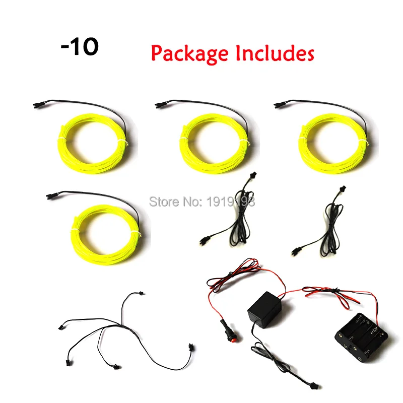 10 цветов выбор Каннам Стиль DIY LED костюм EL wire светящийся одежда неоновый холодный