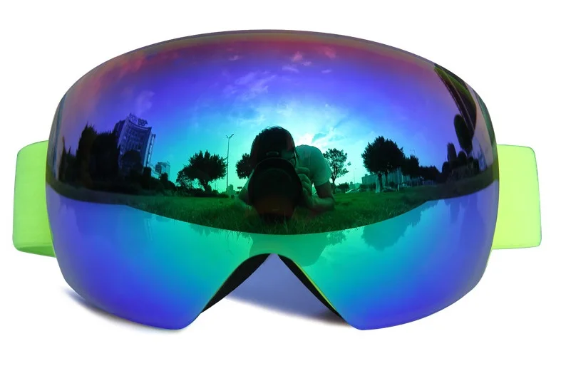 Frame Light Green EYTOCOR, профессиональные, UV400, мужские, женские, зимние очки, двухслойные, унисекс, для взрослых, сноуборд, очки, очки для катания на лыжах, коньках - Цвет: Frame Light Green