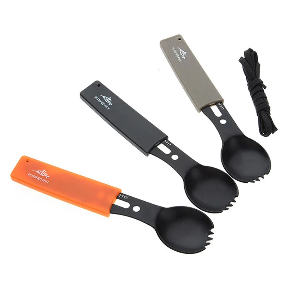 Multifunctional Tactical Pocket Knife Spoon Fork Opener Outdoor Camping Tool Hot | Инструменты