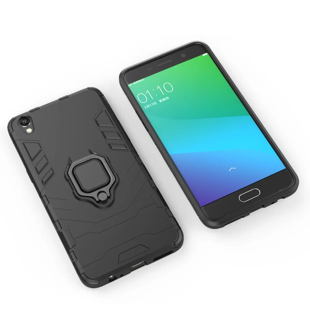 Противоударный армированный чехол для OPPO R9 Plus держатель с кольцом на палец Plustm A 6