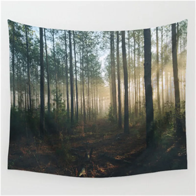 Home Decorative Tapestry Forest Theme Printed Mandala Wall Carpet Hippie Hanging | Дом и сад