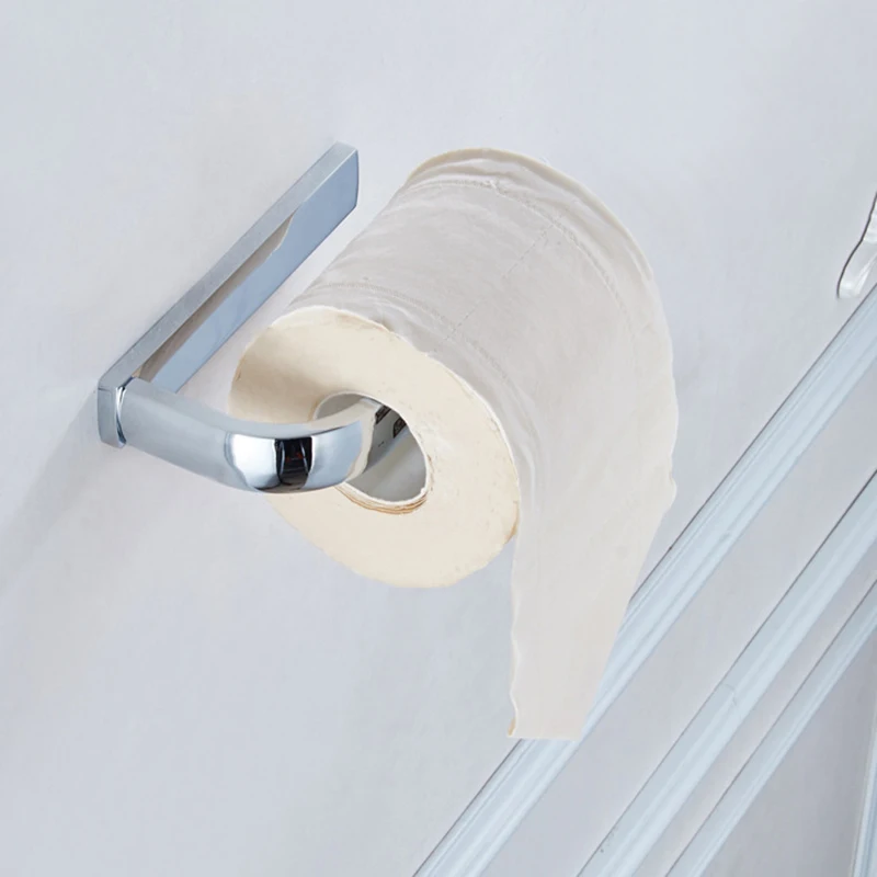 

Chrome Bathroom Hardware Sets Creative Brass Wall Hook Robe Coat Holder Metal Towel Bar WC Paper Holder for Bathroom Accessories